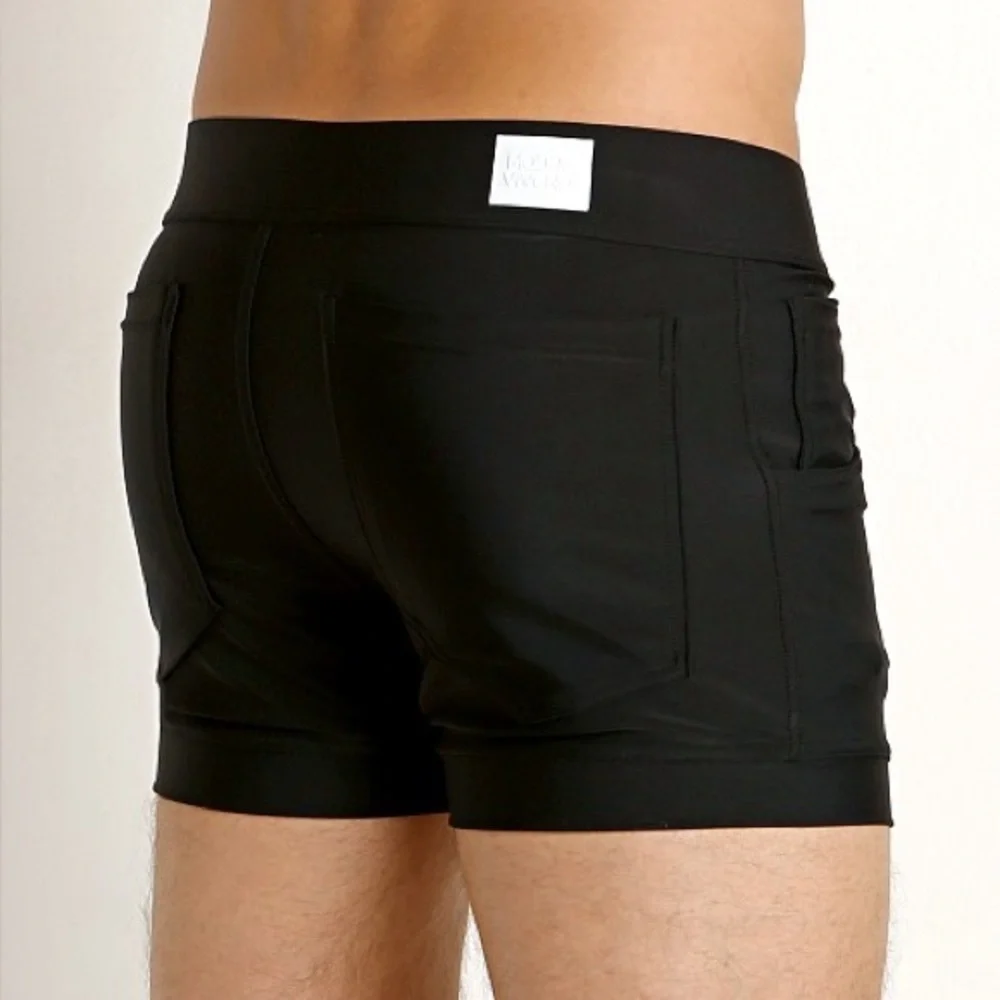 Modus Vivente Black Men's Swim Shorts Black 32 inch waist